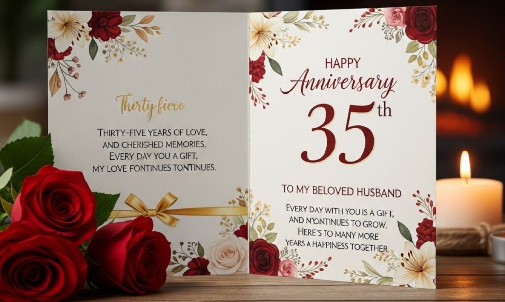 Romantic 35th Anniversary Wishes for Your Husband