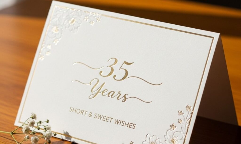 Short & Sweet 35th Anniversary Wishes