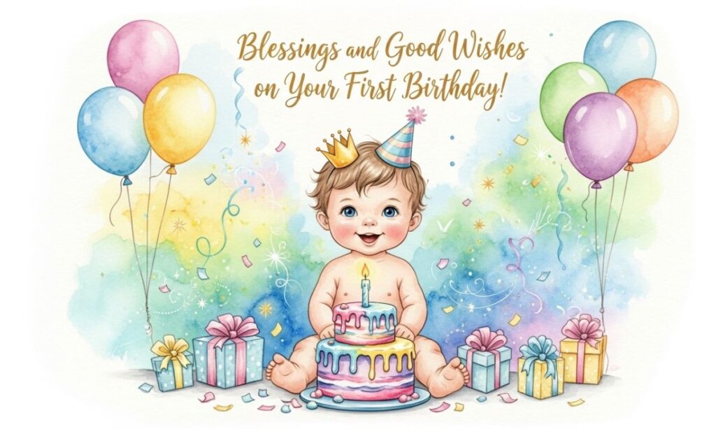 Blessings and Good Wishes to Make His First Birthday Memorable