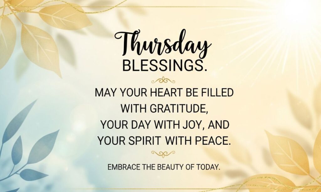 Inspirational Thursday Blessings Quotes for Gratitude