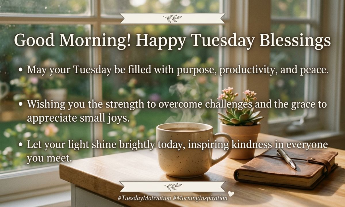 130+Positive & Inspirational Tuesday Good Morning Blessings