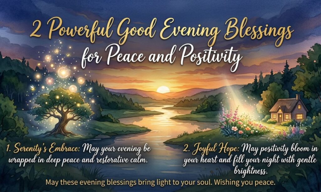 2. Powerful Good Evening Blessings for Peace and Positivity