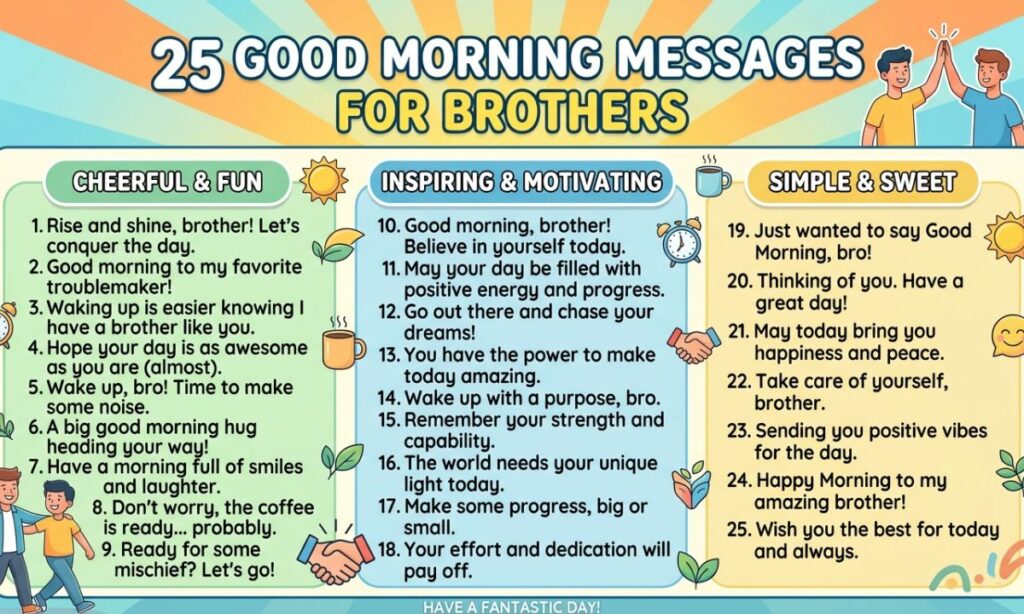 25 Good Morning Messages for Brothers