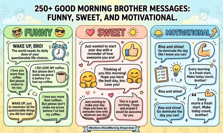 250+Good Morning Brother Messages Funny, Sweet, and Motivational