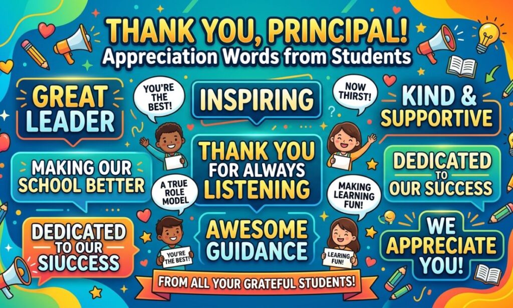 Appreciation Words For Principals from Students