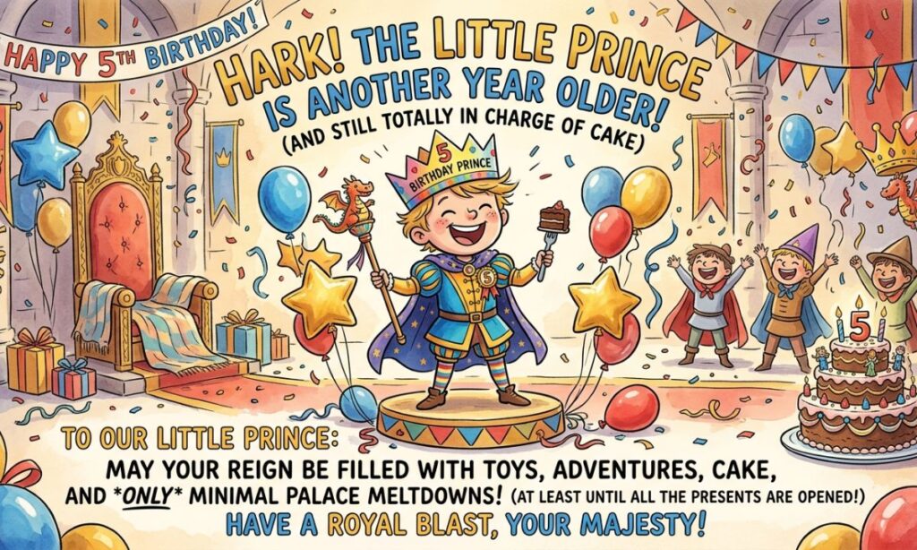 Funny Birthday Greetings for Your Little Prince