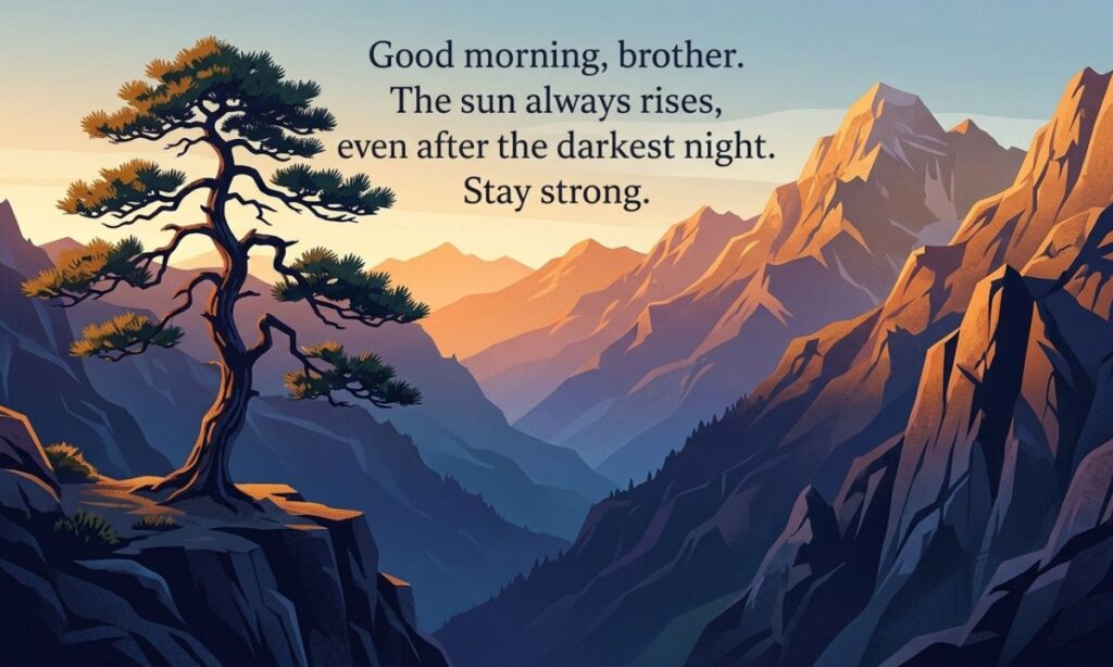 Good Morning Messages for Troubled Times for Brothers