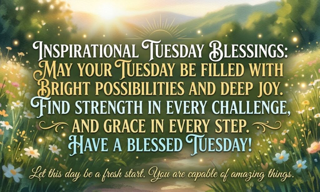 Inspirational Tuesday Blessings Quotes