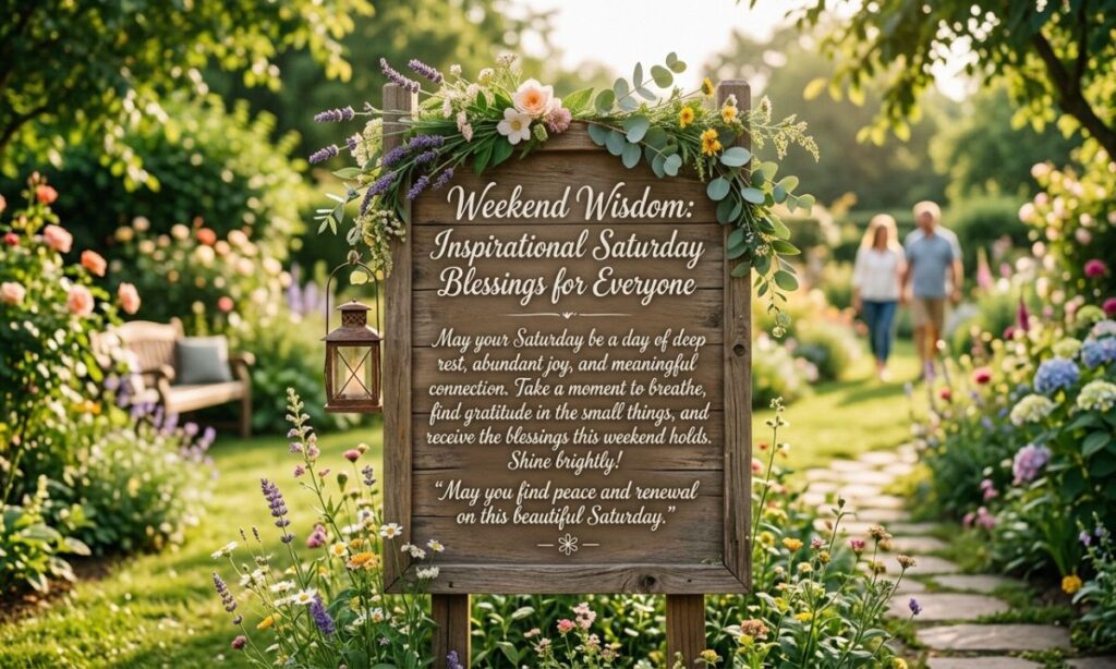 Weekend Wisdom Inspirational Saturday Blessings for Everyone