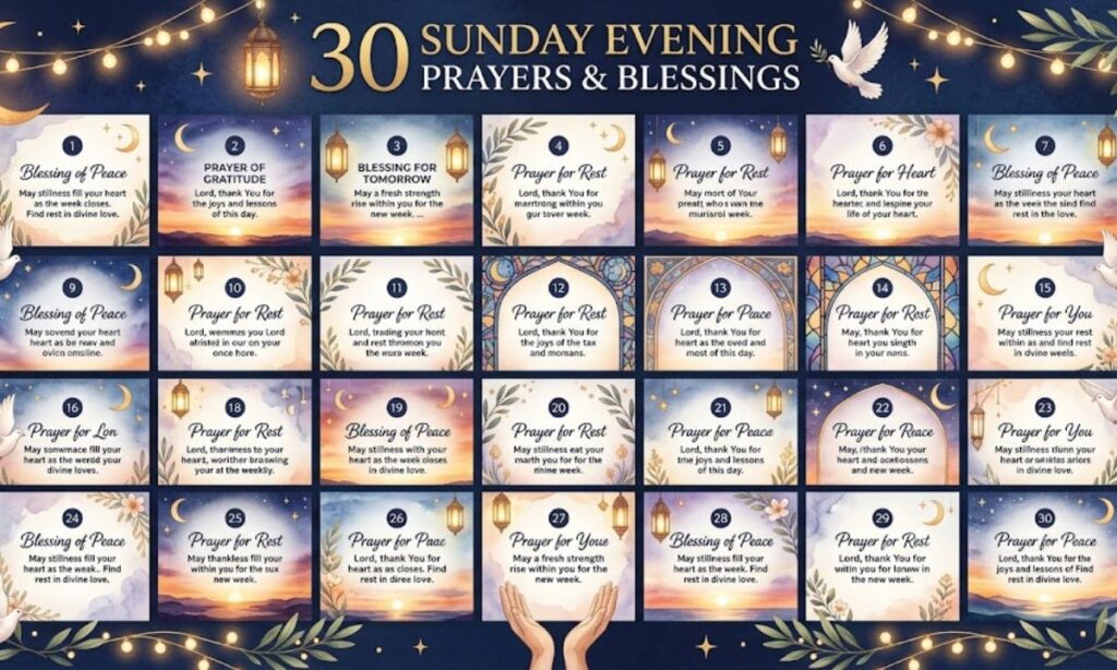 30 Sunday Evening Prayers and Blessings