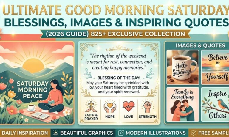 825+ Ultimate Good Morning Saturday Blessings, Images & Inspiring Quotes (2026 Guide)