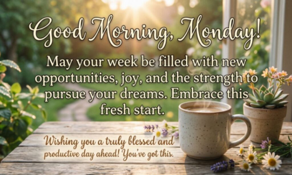 Good Morning Monday Inspirational Blessings and Messages