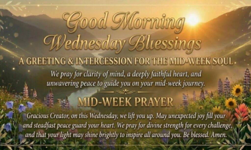 Good Morning Wednesday Blessings