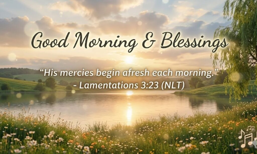 Positive Bible Verse Good Morning Blessings GIF with Music