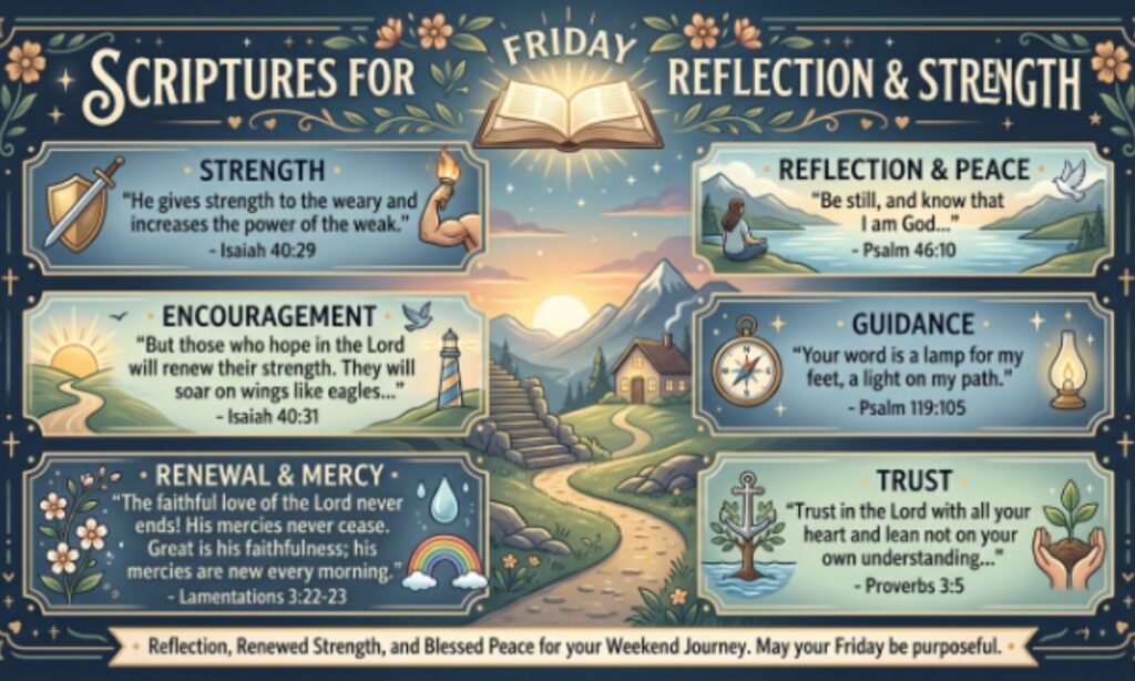 Scriptures for Friday Reflection and Strength