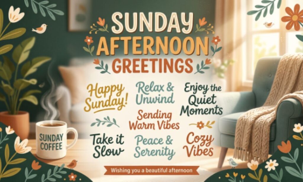 Short Sunday Afternoon Greetings