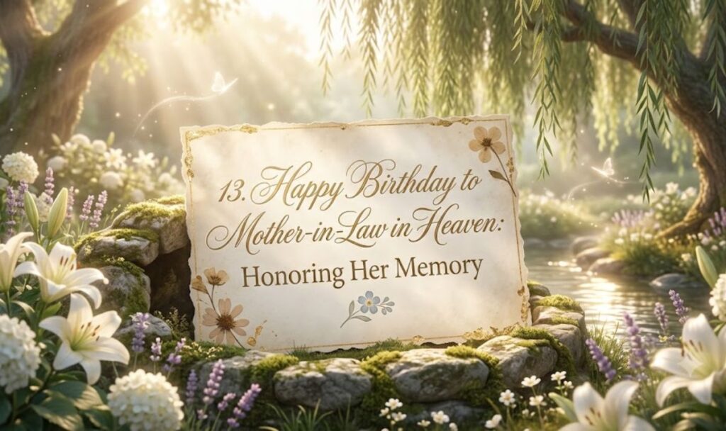 13. Happy Birthday to Mother-in-Law in Heaven Honoring Her Memory
