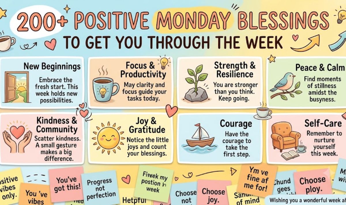 200+Positive Monday Blessings to Get You Through the Week
