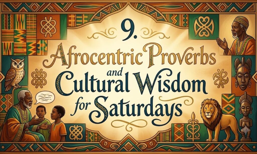 9. Afrocentric Proverbs and Cultural Wisdom for Saturdays