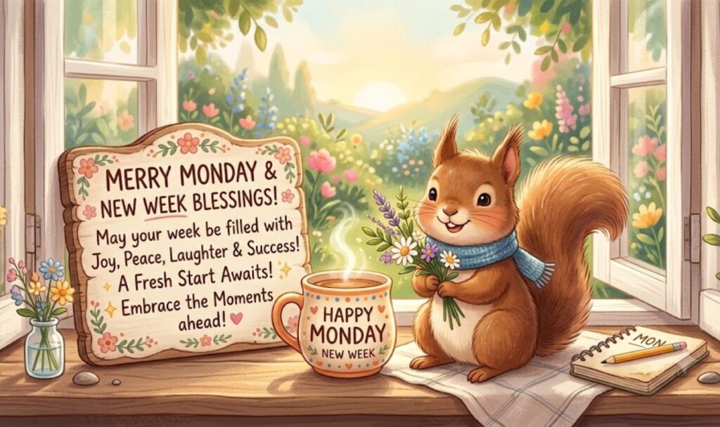 Cute Monday New Week Blessings