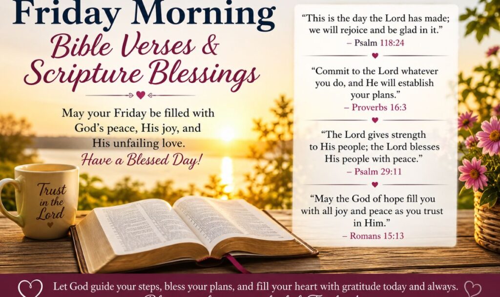 Friday Morning Bible Verses & Scripture Blessings