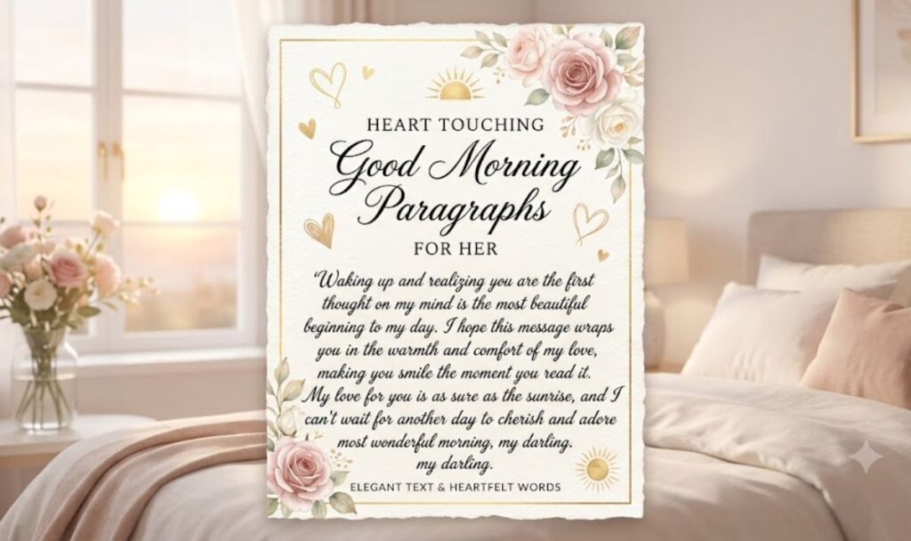 Heart Touching Good Morning Paragraphs for Her