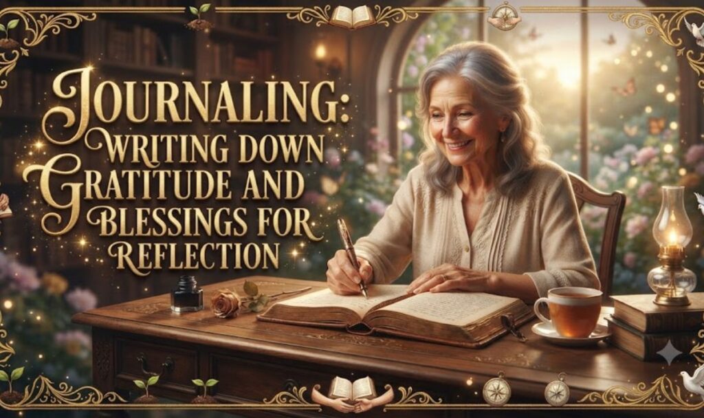 Journaling Writing Down Gratitude and Blessings for Reflection