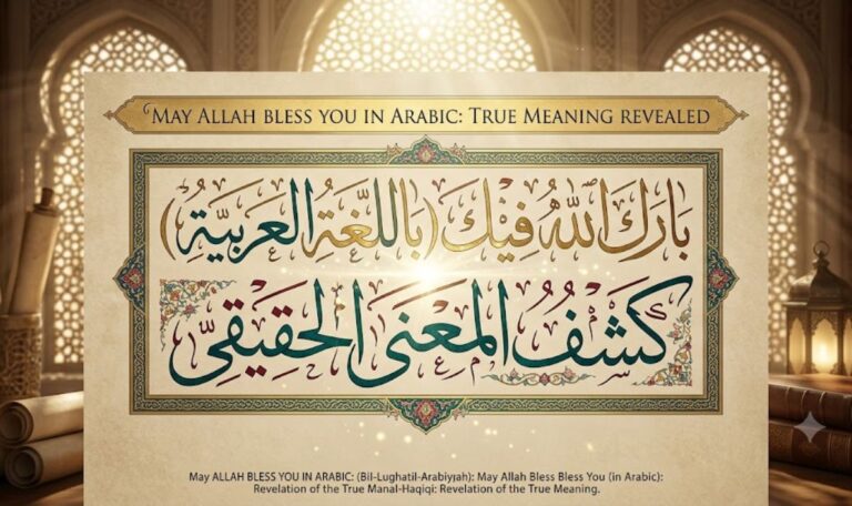 May Allah Bless You in Arabic True Meaning Revealed