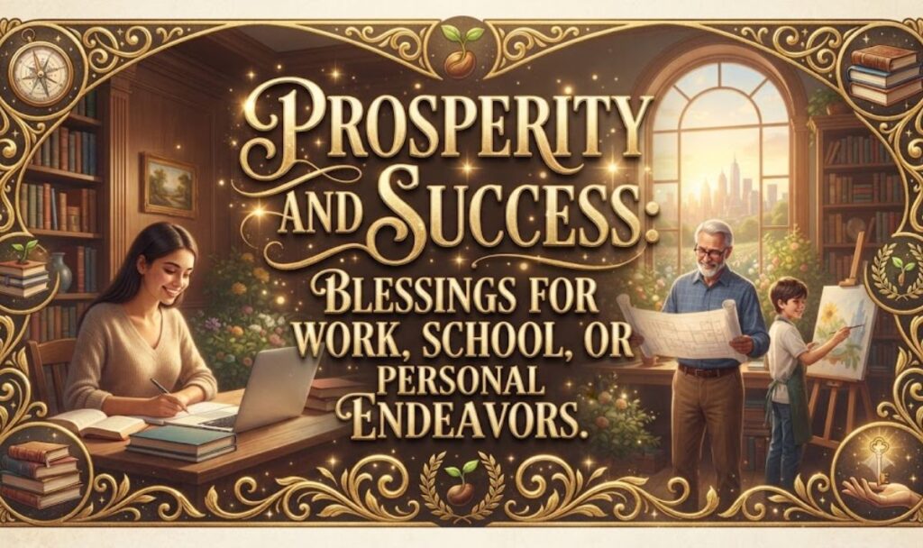 Prosperity and Success Blessings for Work, School, or Personal Endeavors