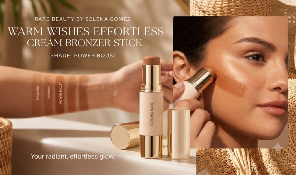 Rare Beauty Warm Wishes Effortless Cream Bronzer Stick Power Boost