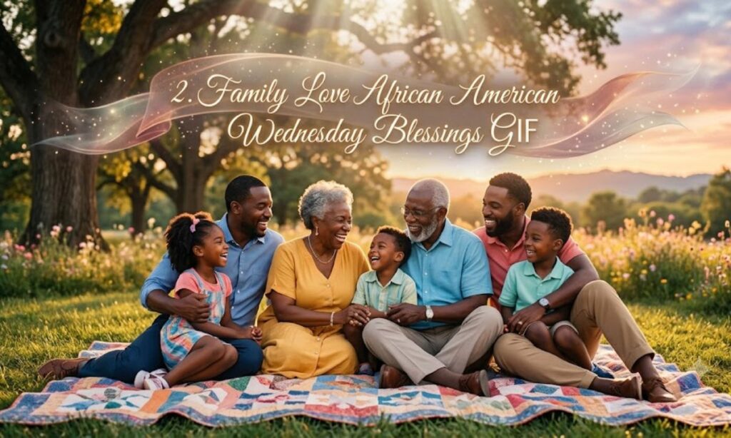 2. Family Love African American Wednesday Blessings GIF