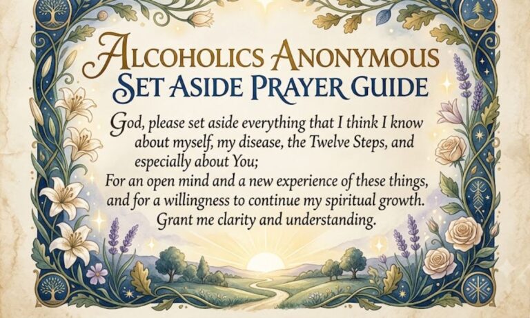 Alcoholics Anonymous Set Aside Prayer Guide