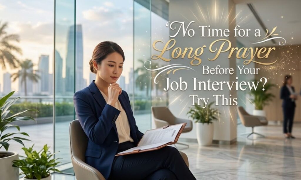 No Time for a Long Prayer Before Your Job Interview Try This