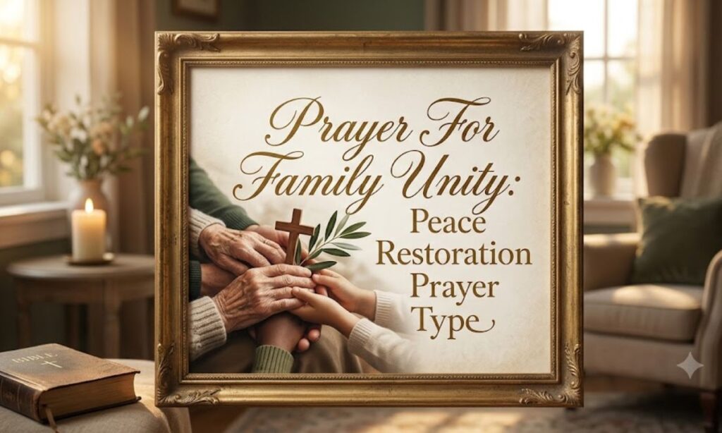 Prayer For Family Unity Peace Restoration Prayer Type