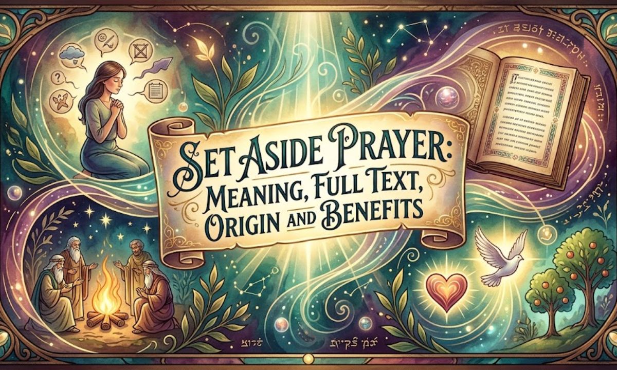 Set Aside Prayer Meaning, Full Text, Origin and Benefits