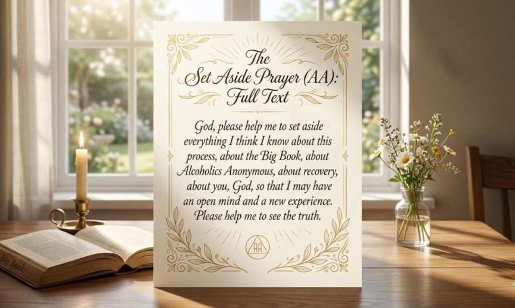 The Set Aside Prayer (AA) Full Text
